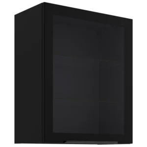 Kuchynská skrinka – vitrína čierna/čierna 60GS-72 1F