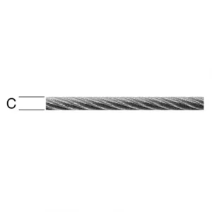 Oceľové Lano – Priemer 2 mm – Tovar na Mieru