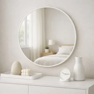 Okrúhle dekoratívne zrkadlo FI80 WHITE