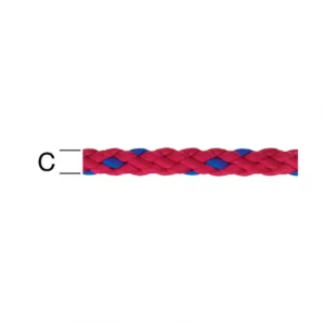 Polypropylén Lano Červená/Modra – Priemer 6 mm – Tovar na Mieru