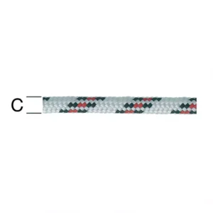 Polypropylén Lano Čierna/Biela/Červená – Priemer 8mm – Tovar na Mieru