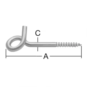 Stropný hák do dreva 140×8, 2 ks