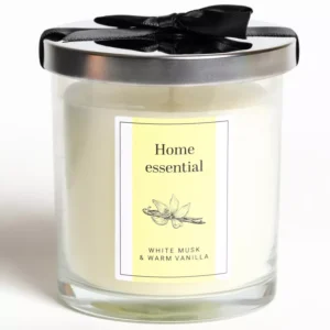 Vonná sviečka White Musk&Warm Vanilla 8×9 cm