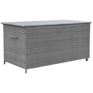 Záhradný box Tejn z technorattanu 80x80x160 sivý