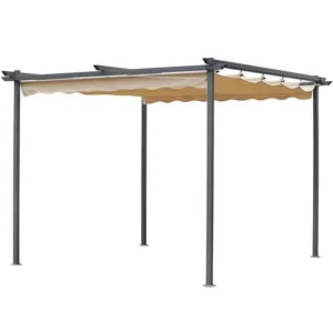 Záhradný pavilón / pergola 2,6×2,6×2,2 m béžová