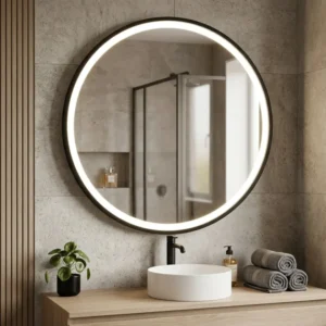 Zrkadlo v ráme LED 72 FI80cm